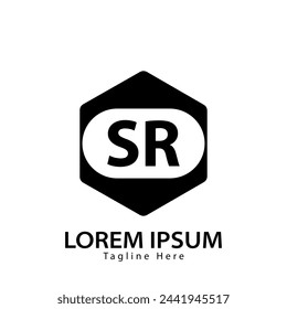 letter SR logo. SR. SR logo design vector illustration for creative company, business, industry
