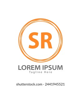 letter SR logo. SR. SR logo design vector illustration for creative company, business, industry
