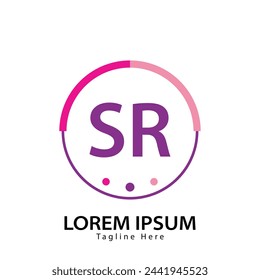 letter SR logo. SR. SR logo design vector illustration for creative company, business, industry

