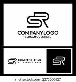 letter sr logo identity vector free