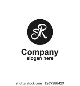 letter s,r logo template