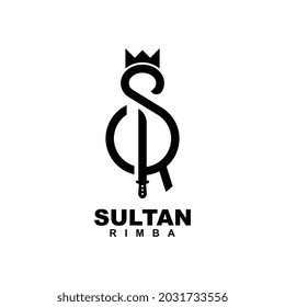 Letter S,R logo template design vector icon illustration