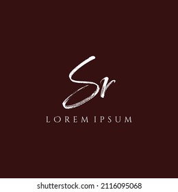 Letter SR luxury logo design vector