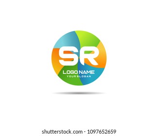 Letter SR Modern Shape Logo Design Template Element