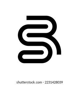 Letter SR or RS creative monogram logo