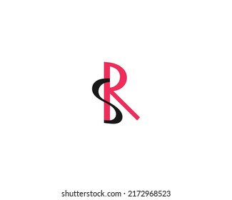 Letter SR or RS Logo Design Vector 