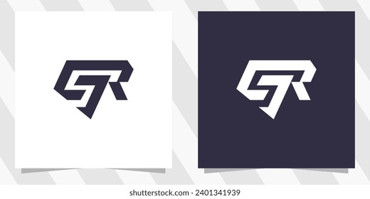 letter sr rs logo design