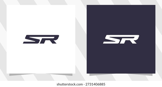 Buchstabe sr rs Logo-Design-Vektor