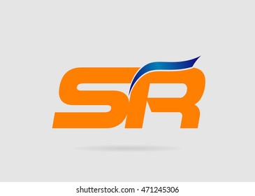 Letter SR, s and r logo vector

