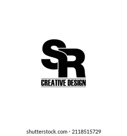 Einfacher Logo-Design des Briefes SR