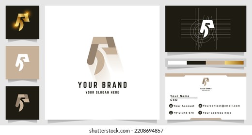 Letter SR oder SP-Monogramm-Logo mit Visitenkartendesign