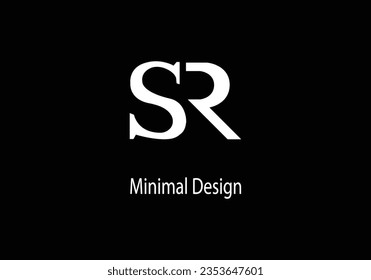 Letter SR vector logo design, symbol icon, Monogram Logo Design, 