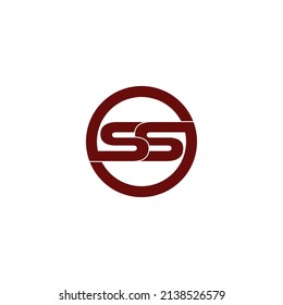 Letter SS circle logo design vector