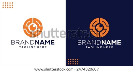 Letter SS Eye Optical Logo design vector symbol icon illustration, Design Inspiration, Vector