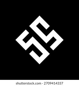 Letra SS diseño de logotipo geométrico