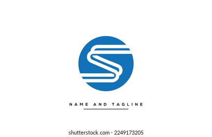Alphabet-Design-Symbol für Buchstaben SS-Logo