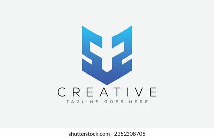 Ilustración vectorial de la plantilla de diseño del logotipo de la carta SS.