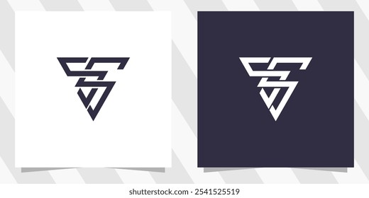 Letra SS Vector de diseño de logotipo