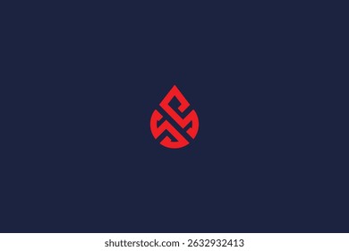 letra ss logotipo drop conceito ícone vetor logotipo design modelo elementos