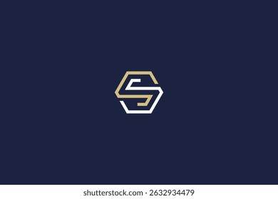 letter ss logo hexagon concept icon vector logo design template elements