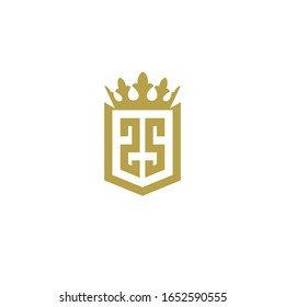 letra Símbolo del logotipo SS icono del logotipo de la corona vectorial