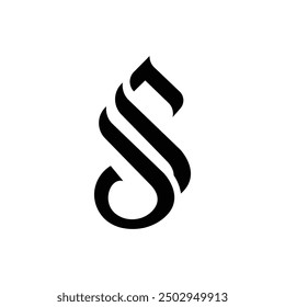 Letter Ss modern classic shape royal monogram logo