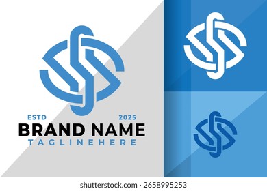 Letter Ss Monogram Symbol Logo Icon Vector Design Illustration
