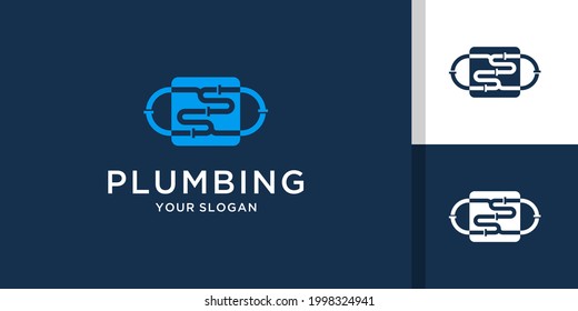 Letter ss plumbing logo template inspiration