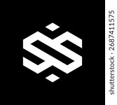 Letter SS or S creative geometric monogram logo