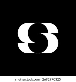 Letra SS o S diseño de logotipo creativo
