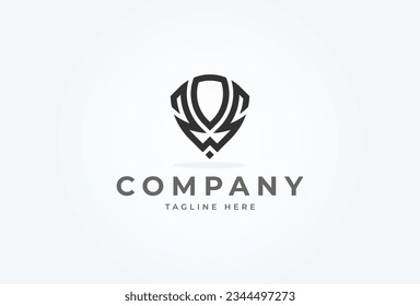 Letter SS Shield Logo design. letter SS with shield combination. vector illustration