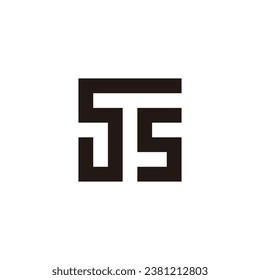 Letter Ss square, rare geometric symbol simple logo vector