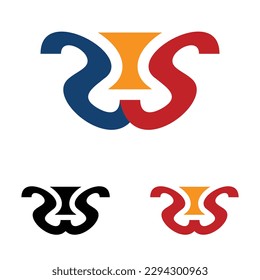 letter SS twin logo template