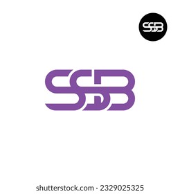Diseño de logotipo de monograma SSB para carta