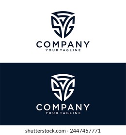 Letter SSG shield logo design.