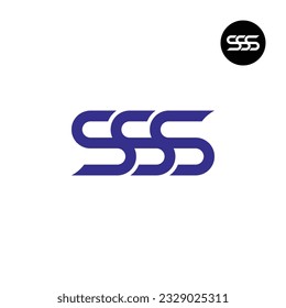 Diseño de logotipo de monograma de carta SSS