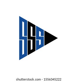 Letter SSS simple logo design vector