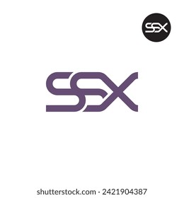 Diseño de logotipo de monograma SSX para carta
