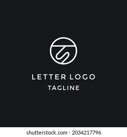 Letter ST Abstract logo design template