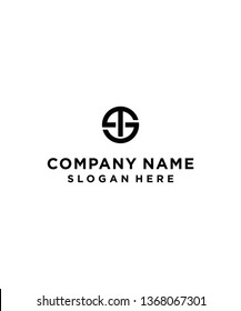 letter st circle logo design vector illustration template