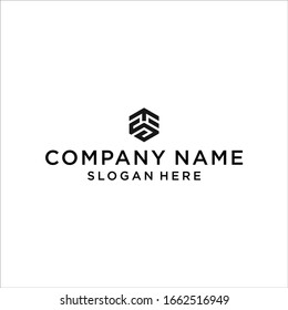 letter st hexagon logo design vector illustration template