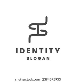 Letter st Logo Concept Design Template Element Vector Illustration.