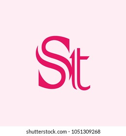 Letter ST Logo Design