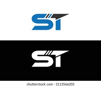 Letter ST Logo Design Elegant and Professional Icon Vector Template.
