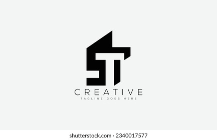 Letter ST logo design template vector illustration.