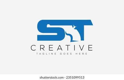 Letter ST logo design template vector illustration.