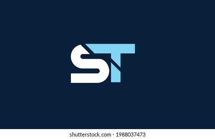 letter st logo design or ts logo concept