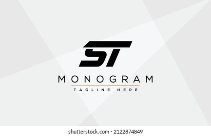 diseño de logotipo de letra st modelo de ilustración vectorial, letra s y vectores de logotipo de t