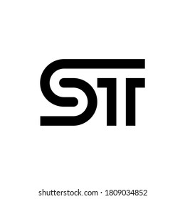 Letter ST logo template vector