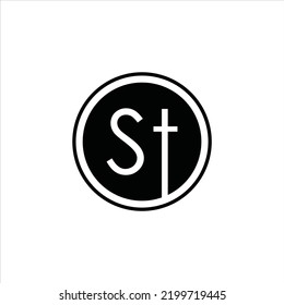 Letter St Logo Vector Template